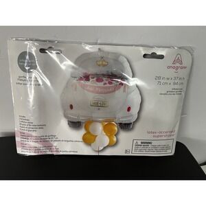 Anagram Just Married Car Balloon 28x37 Wedding Party Decor NEW